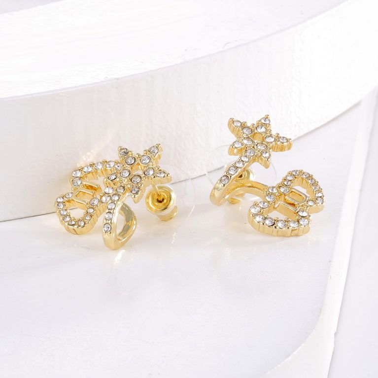 Eco-Friendly Copper Real Gold Plated Heart Stud Earrings