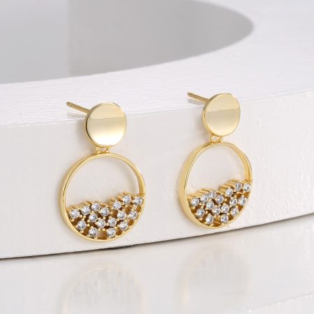 Eco-friendly Copper Real Gold Plated Earrings