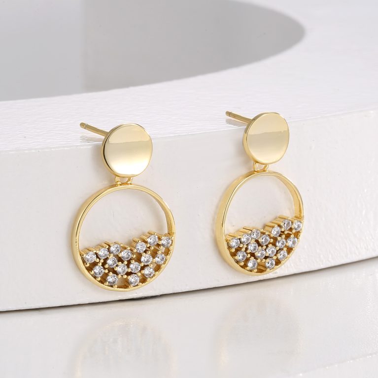 Eco-friendly Copper Real Gold Plated Earrings