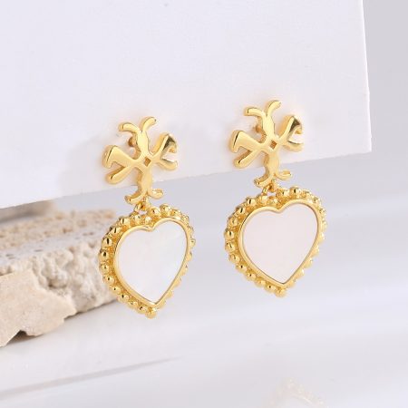 Eco-Friendly Copper Real Gold Plated Heart Shape Earrings