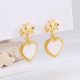 Eco-Friendly Copper Real Gold Plated Heart Shape Earrings