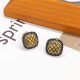 Eco-Friendly Copper Stud Earrings with Real Gold Plating