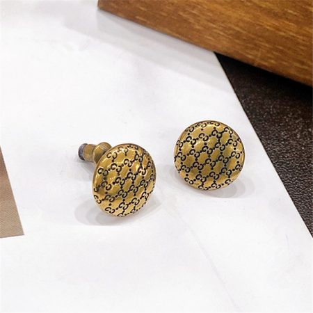 Eco-Friendly Copper Earrings with Real Gold Plating - Vintage Design