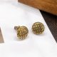 Eco-Friendly Copper Earrings with Real Gold Plating - Vintage Design