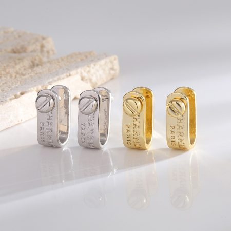 Eco-Friendly Copper Jewelry with Genuine Gold Plating & U-Shaped Ear Hook