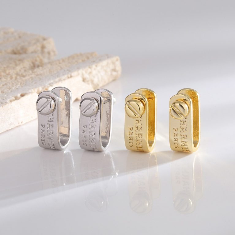 Eco-Friendly Copper Jewelry with Genuine Gold Plating & U-Shaped Ear Hook