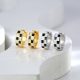 Eco-friendly Copper Real Gold Plating Checkerboard Pattern Ear Clip