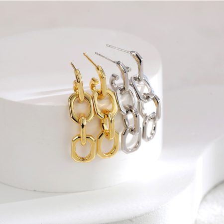Eco-Friendly Copper Real Gold Plated Fashion Earrings