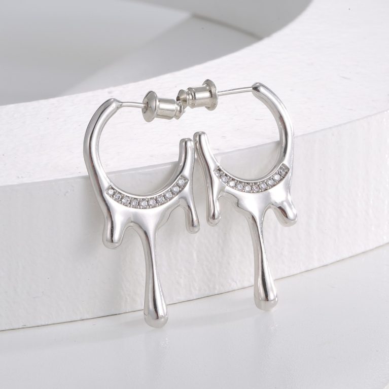 Eco-Friendly Copper with Real Gold Plating Fashion Earrings