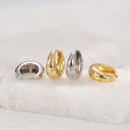 Eco-Friendly Copper Real Gold Plated Earrings