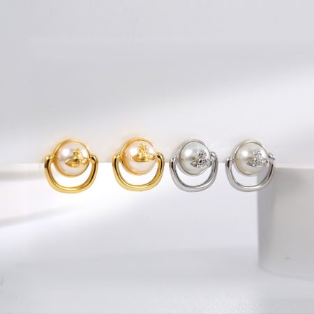 Eco-Friendly Copper Real Gold Plated Saturn Earrings