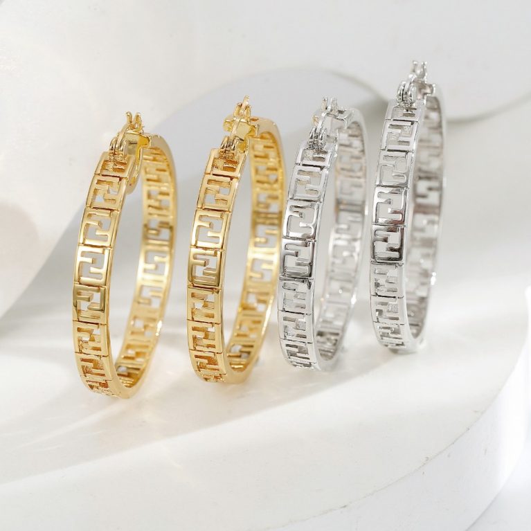 Luxury-Inspired Eco-Friendly Copper Real Gold Plated Ear Studs - Hot-Selling Bestseller