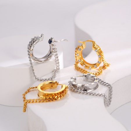 Luxury-Inspired Eco-Friendly Copper Gold-Plated Earrings