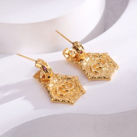 Eco-Friendly Copper Genuine Gold Plated Earrings