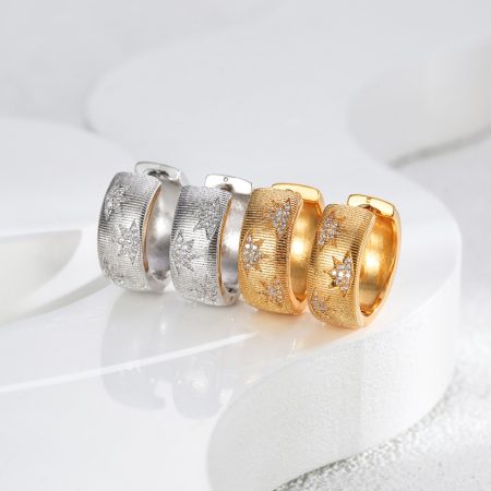 Eco-Friendly Copper Earrings with Real Gold Plating