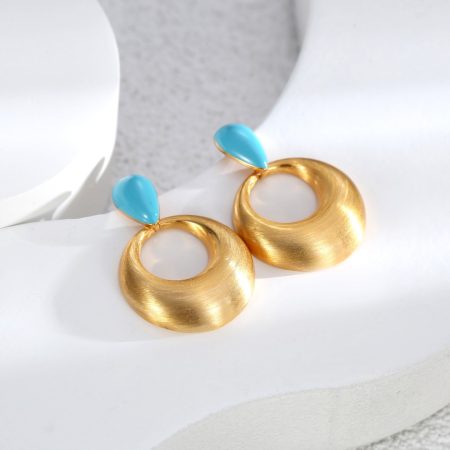 Hot-Selling Eco-Friendly Copper Real Gold Plated Vintage-Inspired Earrings