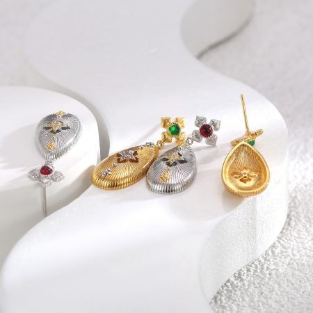 Eco-Friendly Copper Real Gold Plated Earrings