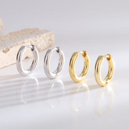 Eco-Friendly Copper Earrings with Genuine Gold Plating