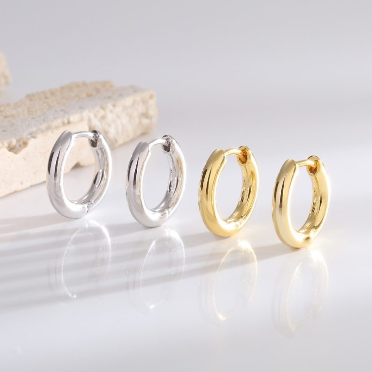 Eco-Friendly Copper Earrings with Genuine Gold Plating