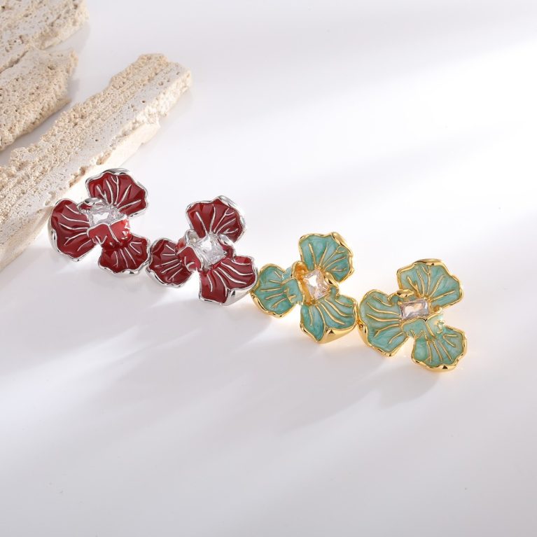 Eco-Friendly Copper Earrings with Genuine Gold Plating