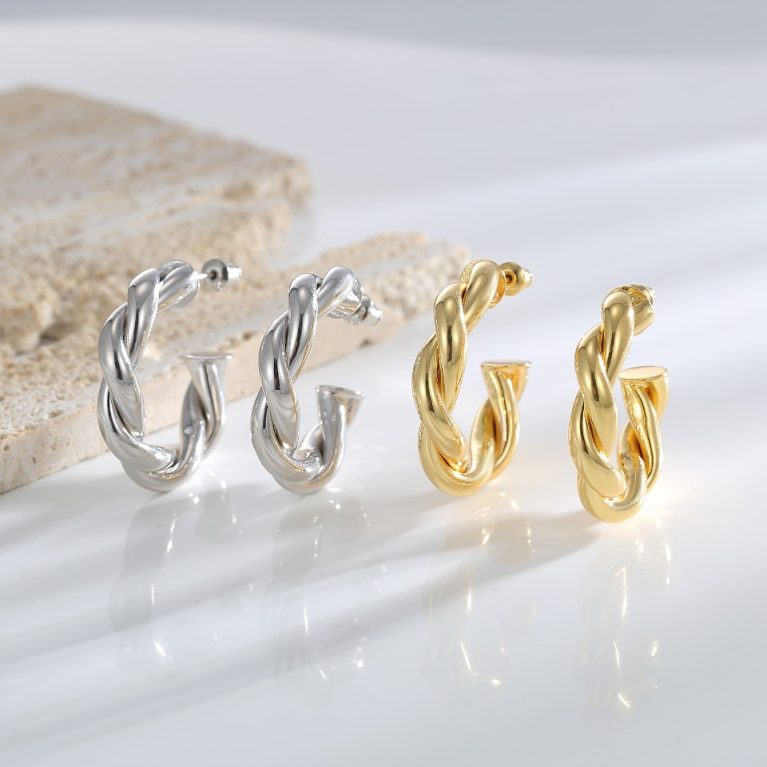 Eco-Friendly Copper Real Gold Plated Earrings