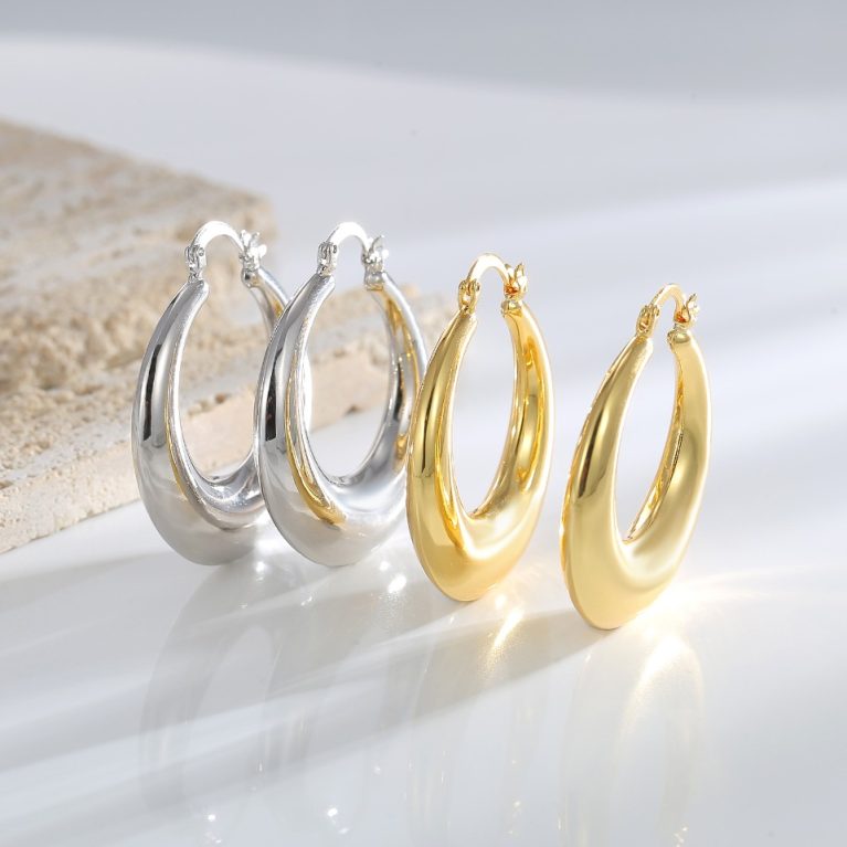 Eco-friendly Copper Gold-Plated Earrings