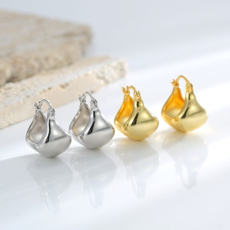 Eco-Friendly Copper Earrings with Real Gold Plating