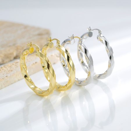 Eco-Friendly Copper Gold-Plated Earrings