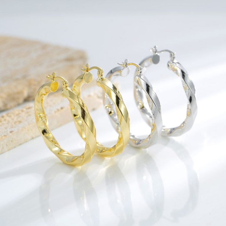 Eco-Friendly Copper Gold-Plated Earrings