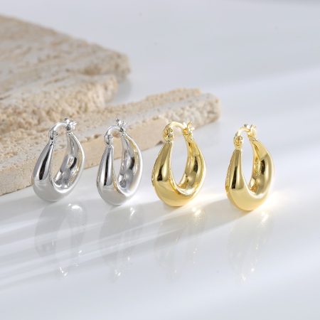 Eco-friendly Copper Real Gold Plated Earrings