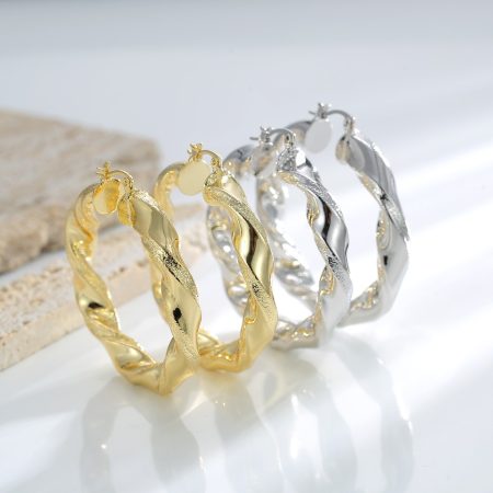 Eco-Friendly Copper Genuine Gold-Plated Earrings