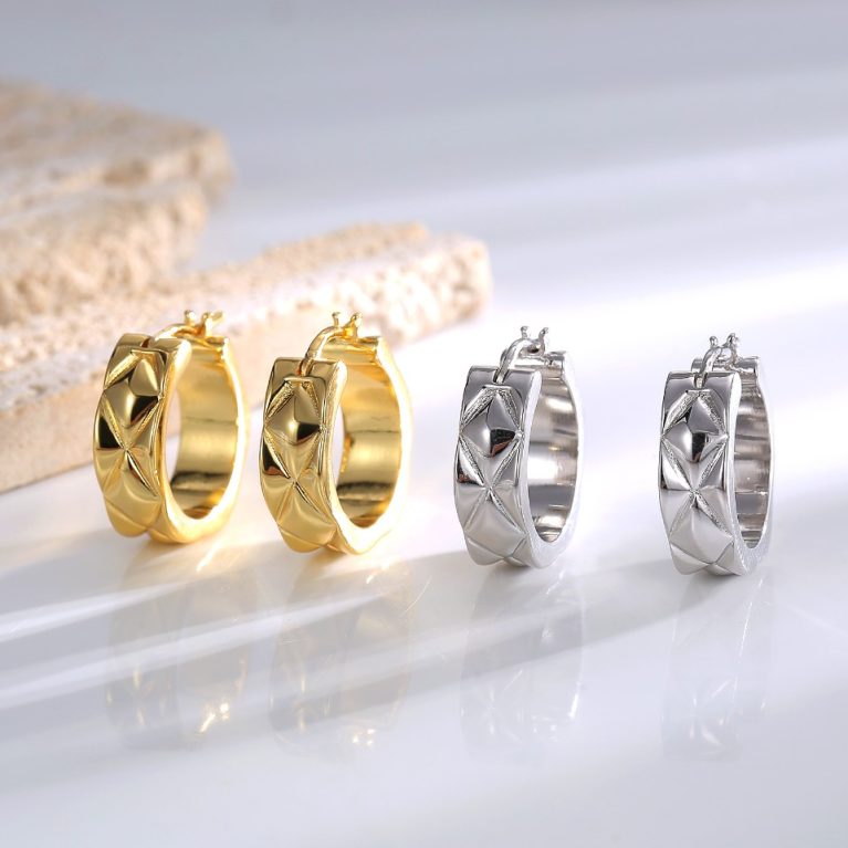 Eco-friendly Copper Real Gold Plated Earrings