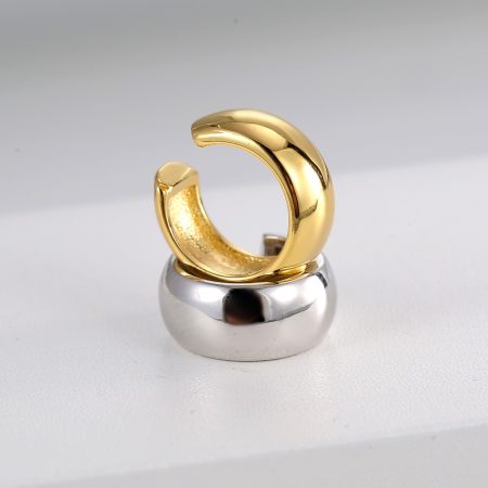 Eco-Friendly Copper Ear Bone Clip with Genuine Gold Plating