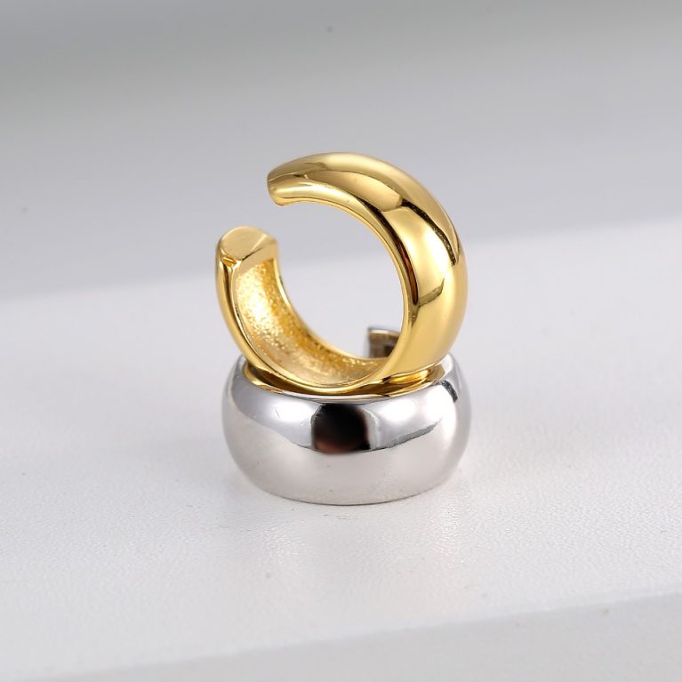 Eco-Friendly Copper Ear Bone Clip with Genuine Gold Plating