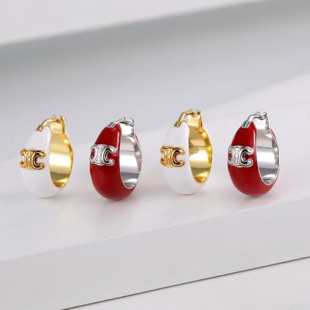 Eco-Friendly Copper Earrings with Genuine Gold Plating + Luxury Brand-Inspired Ear Studs