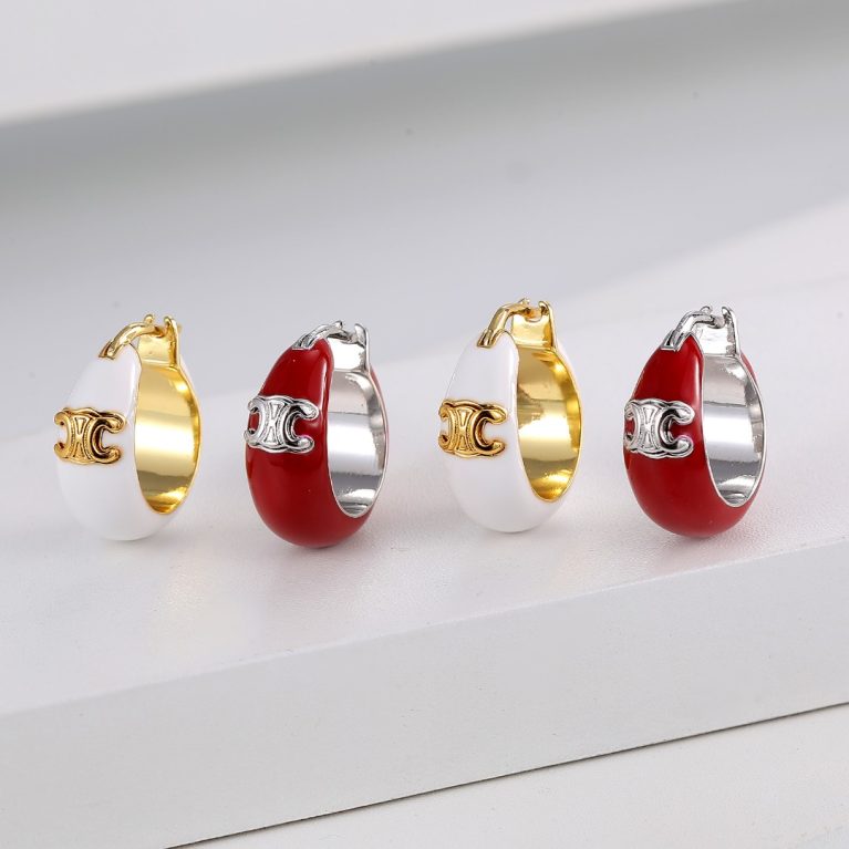 Eco-Friendly Copper Earrings with Genuine Gold Plating + Luxury Brand-Inspired Ear Studs