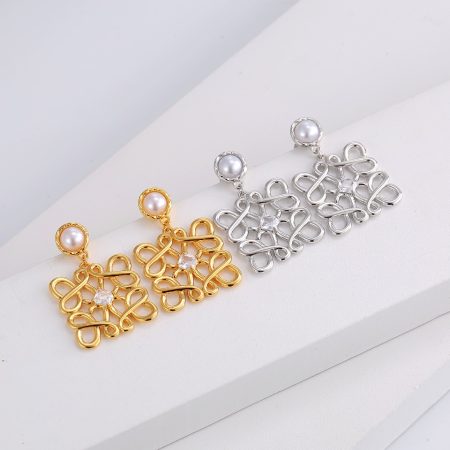 Eco-Friendly Copper Genuine Gold Plated Trendy Luxury-Style Earrings