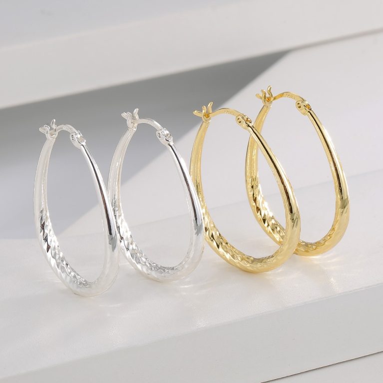 Eco-Friendly Copper Earrings with Real Gold Plating and Stylish Design