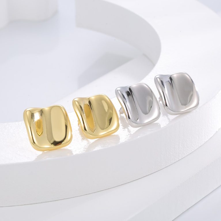 Eco-Friendly Copper Earrings with Real Gold Plating