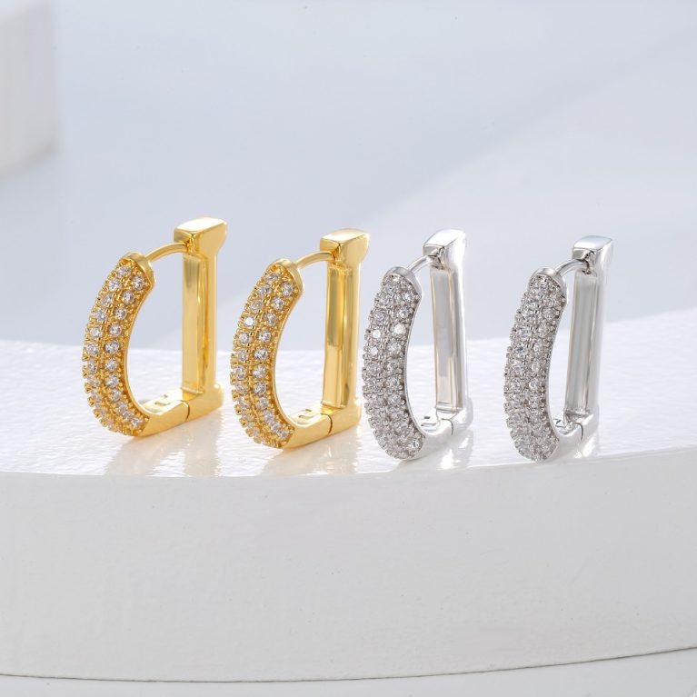 Silver Gold-Plated Eco-Friendly Copper Earrings