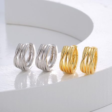 Silver Eco-Friendly Copper Genuine Gold Plated Earrings