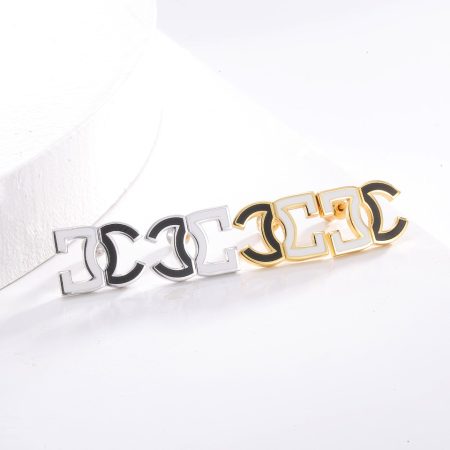 Luxury Brand Style Earrings with Eco-Friendly Copper and Genuine Gold Plating