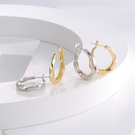 Eco-Friendly Copper Earrings with Genuine Gold Plating