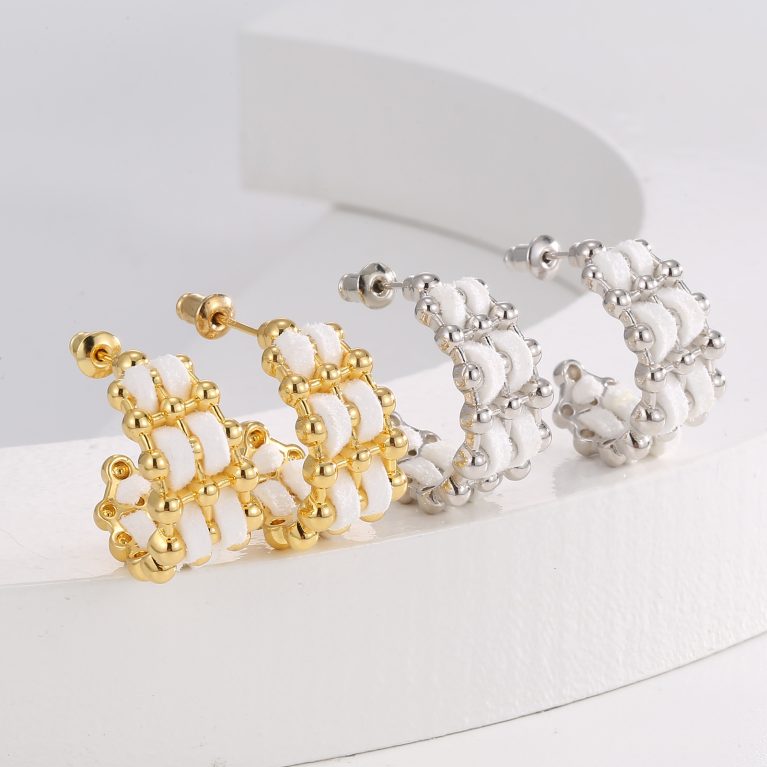 Eco-friendly Copper Real Gold Electroplated Earrings