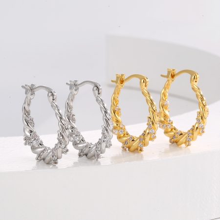 Eco-friendly Copper Gold-Plated Earrings