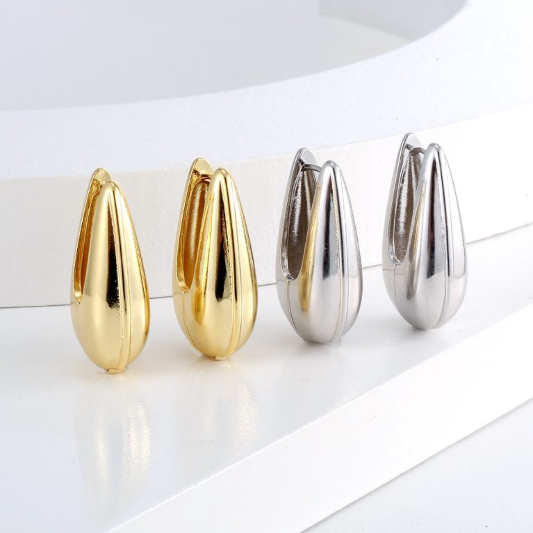 Eco-Friendly Copper Earrings with Real Gold Plating