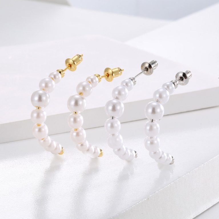 Eco-Friendly Copper Genuine Gold Plating + Pearl Earrings