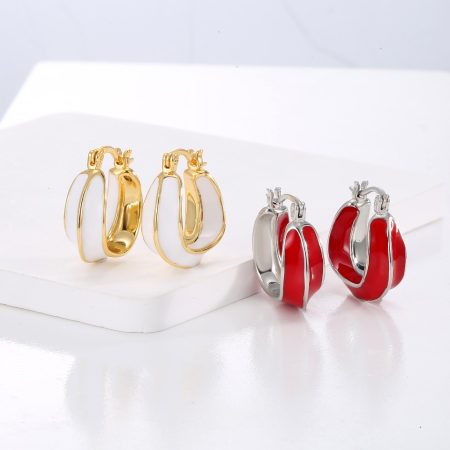 Eco-Friendly Copper Gold Plated Oil Drop Ear Hook