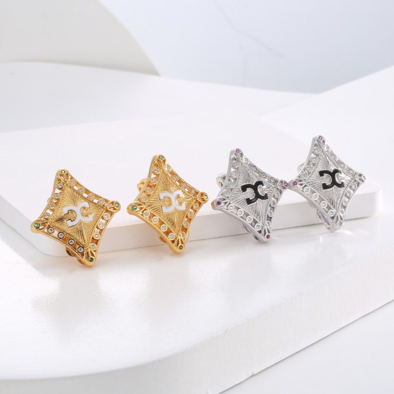 Eco-Friendly Copper & Real Gold Plated Charm-Style Stud Earrings