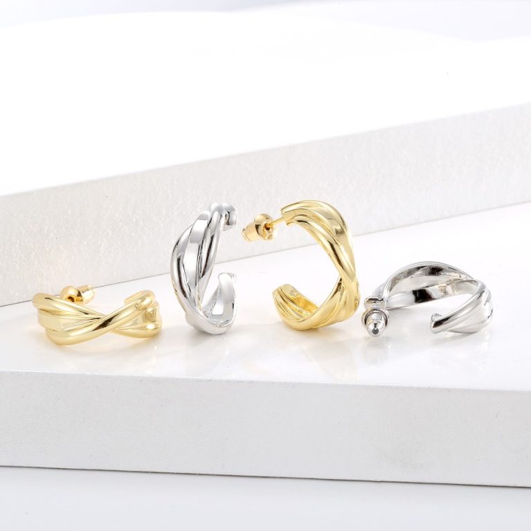 Eco-friendly Copper Real Gold Plated Earrings